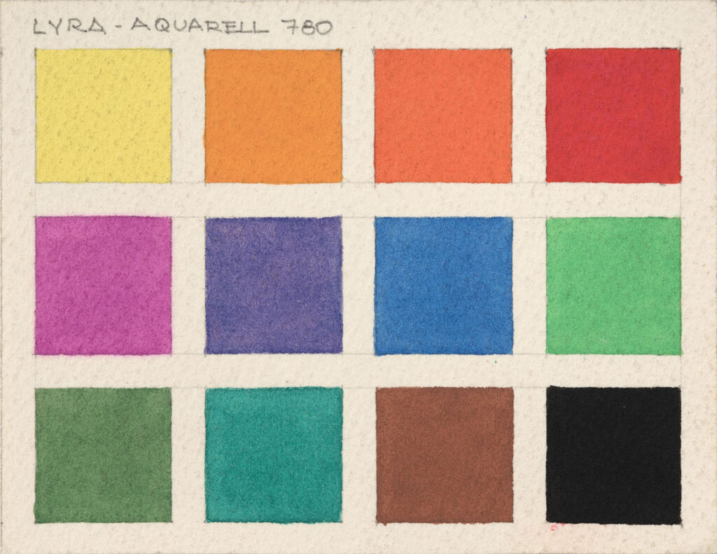 Tabela de cores