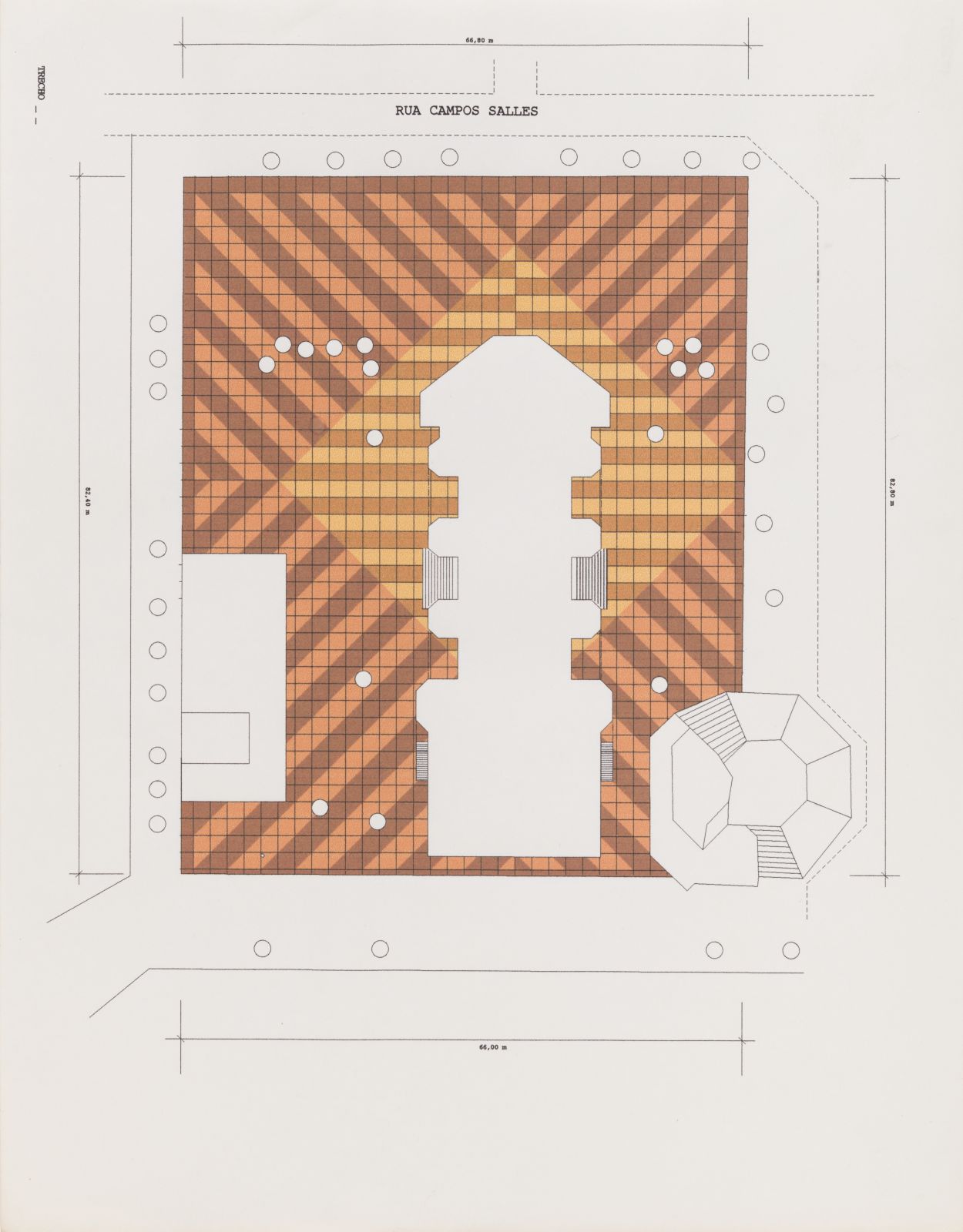 Projeto Oliveira Lima, desenho artístico do piso -  Praça do Carmo - Trecho 10