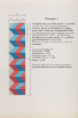 Projeto de pintura artística para caixa do elevador do SESC Santo André - Elevação 3, 2001