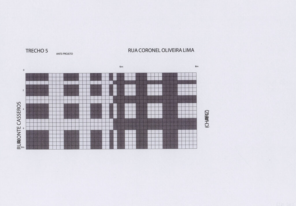 Projeto Oliveira Lima, desenho artístico do piso - Rua Coronel Oliveira Lima - Trecho 6A e 6B