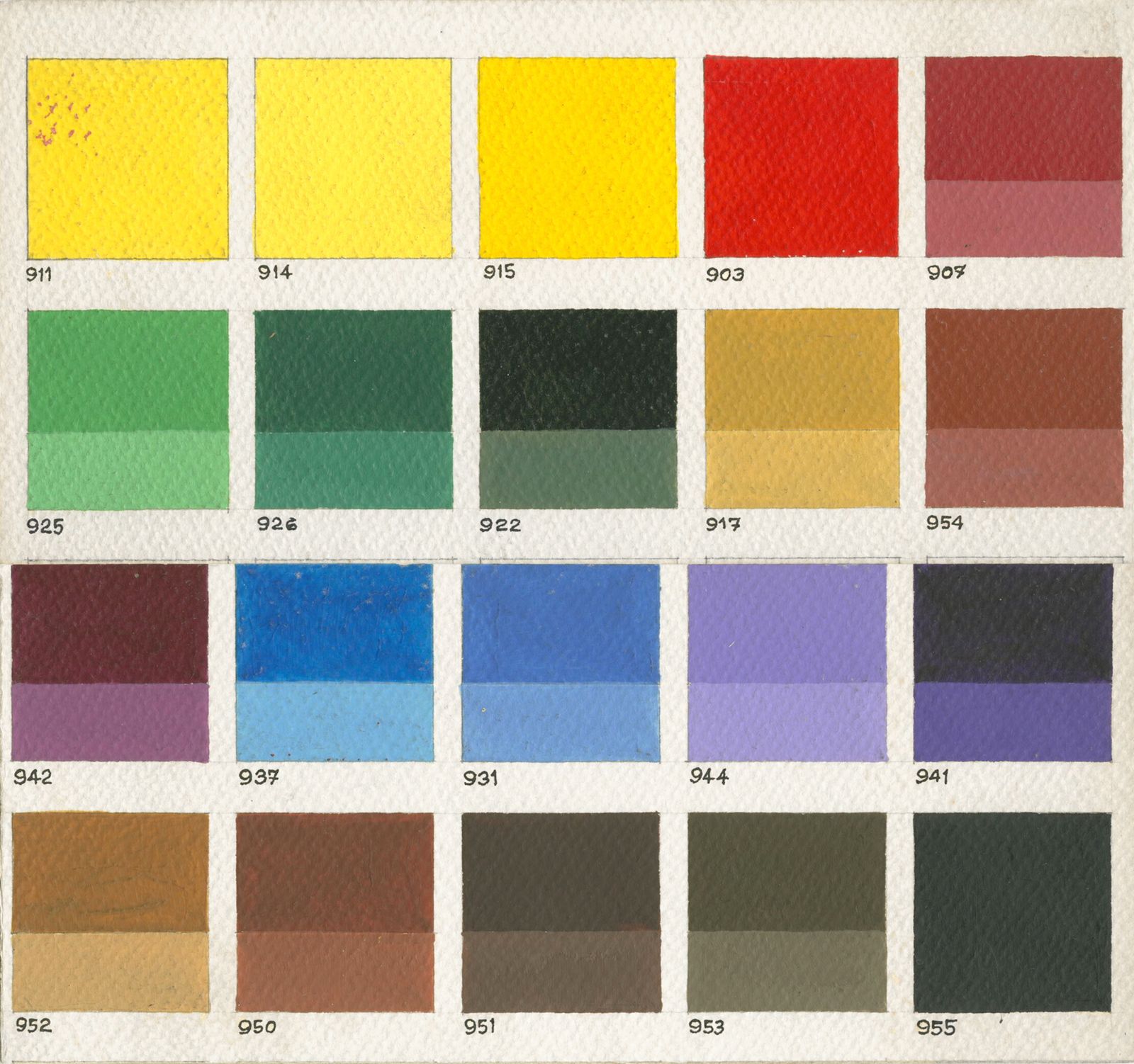Tabela de cores