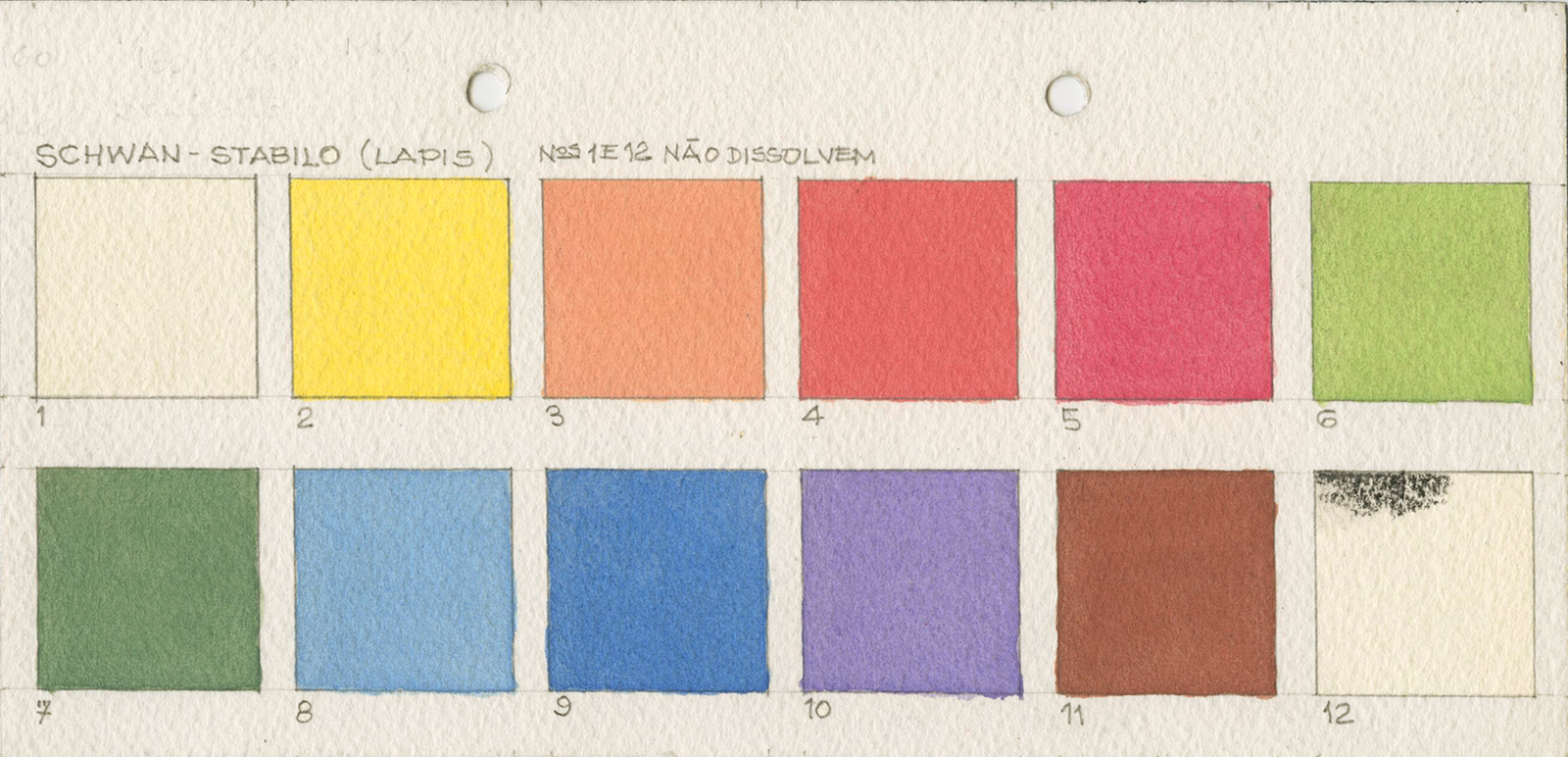 Tabela de cores