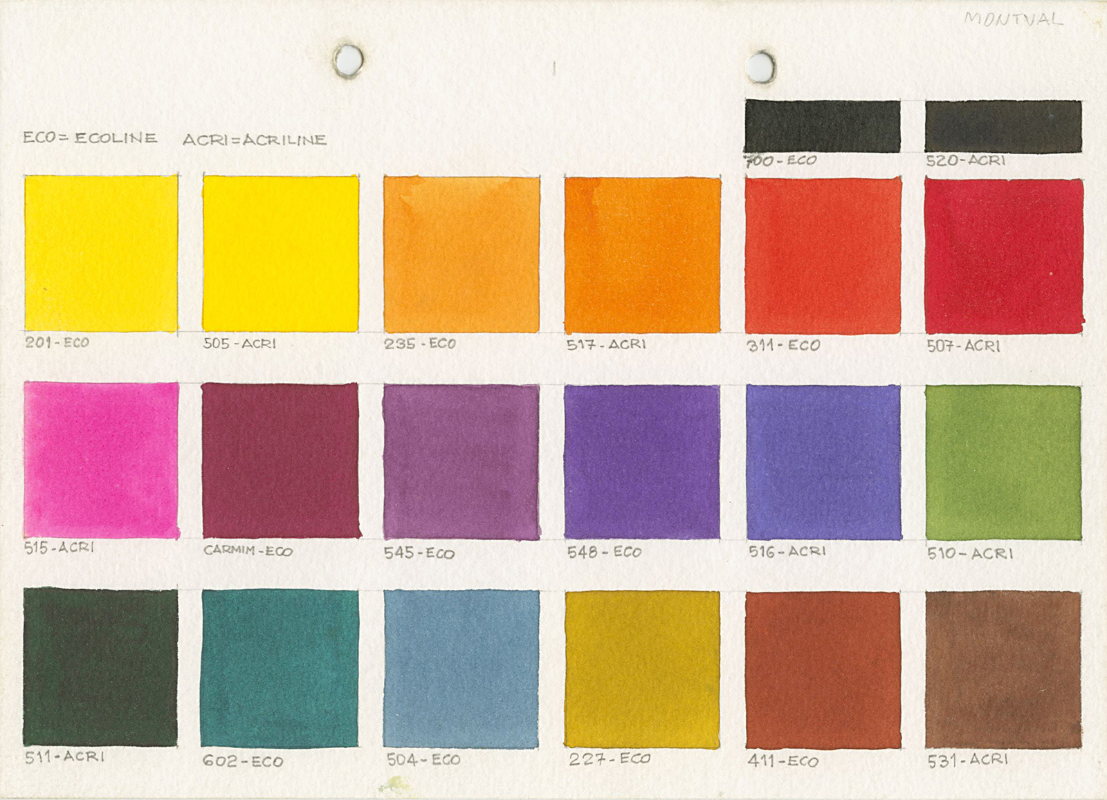 Tabela de cores