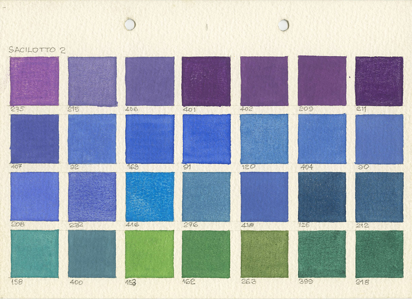 Tabela de cores