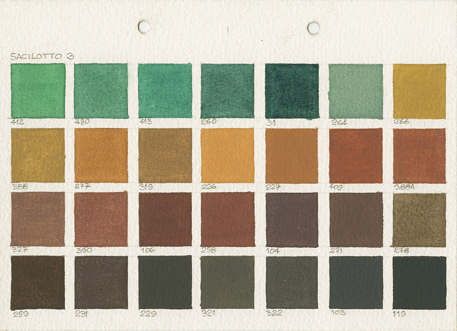 Tabela de cores