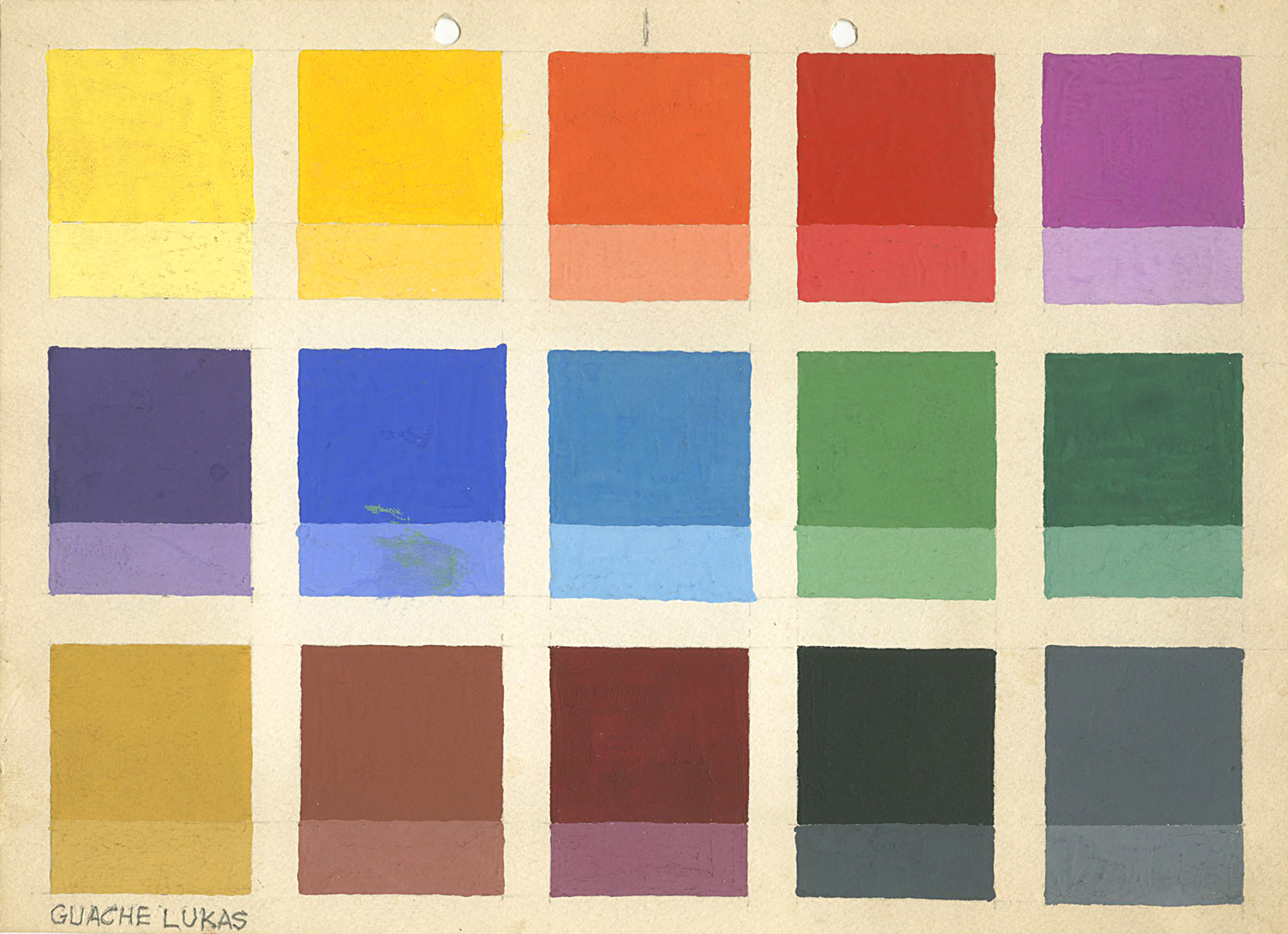 Tabela de cores