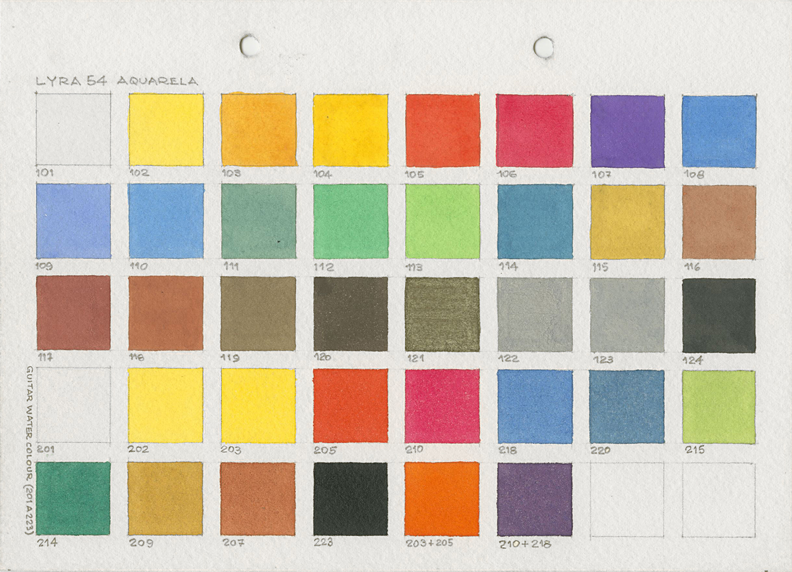 Tabela de cores, s.d.
