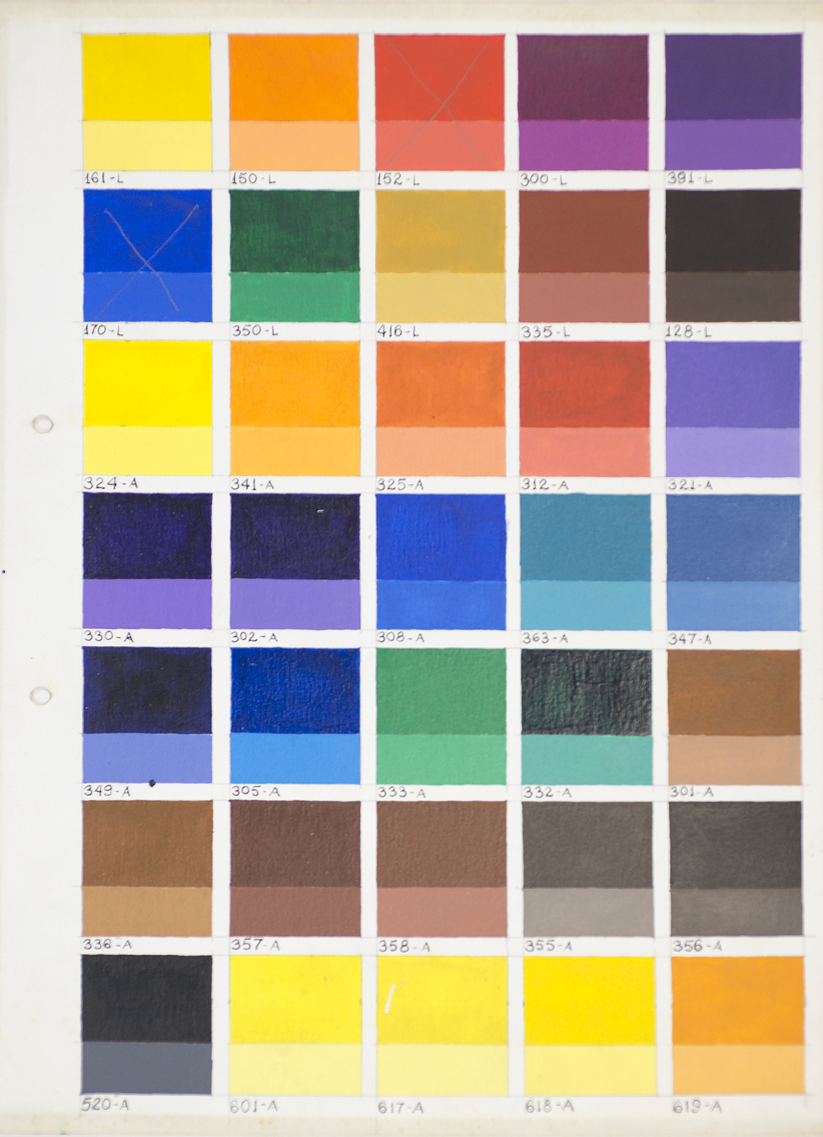 Tabela de cores