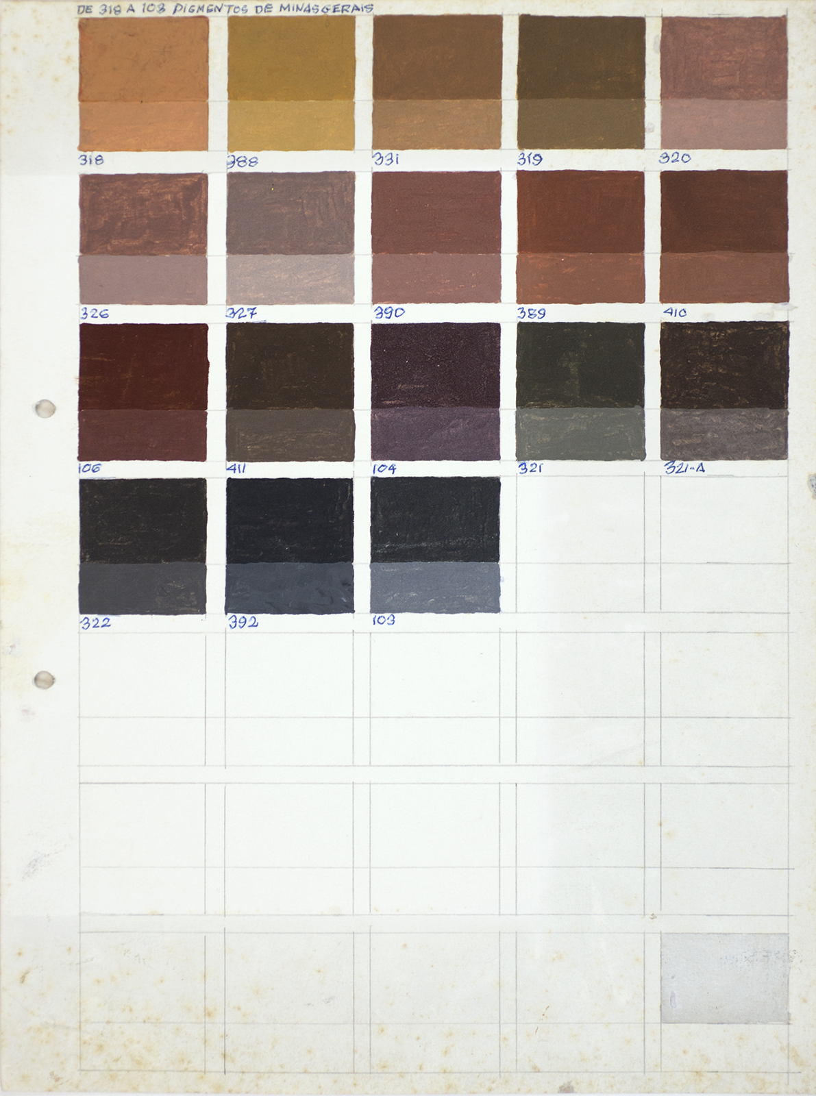 Tabela de cores
