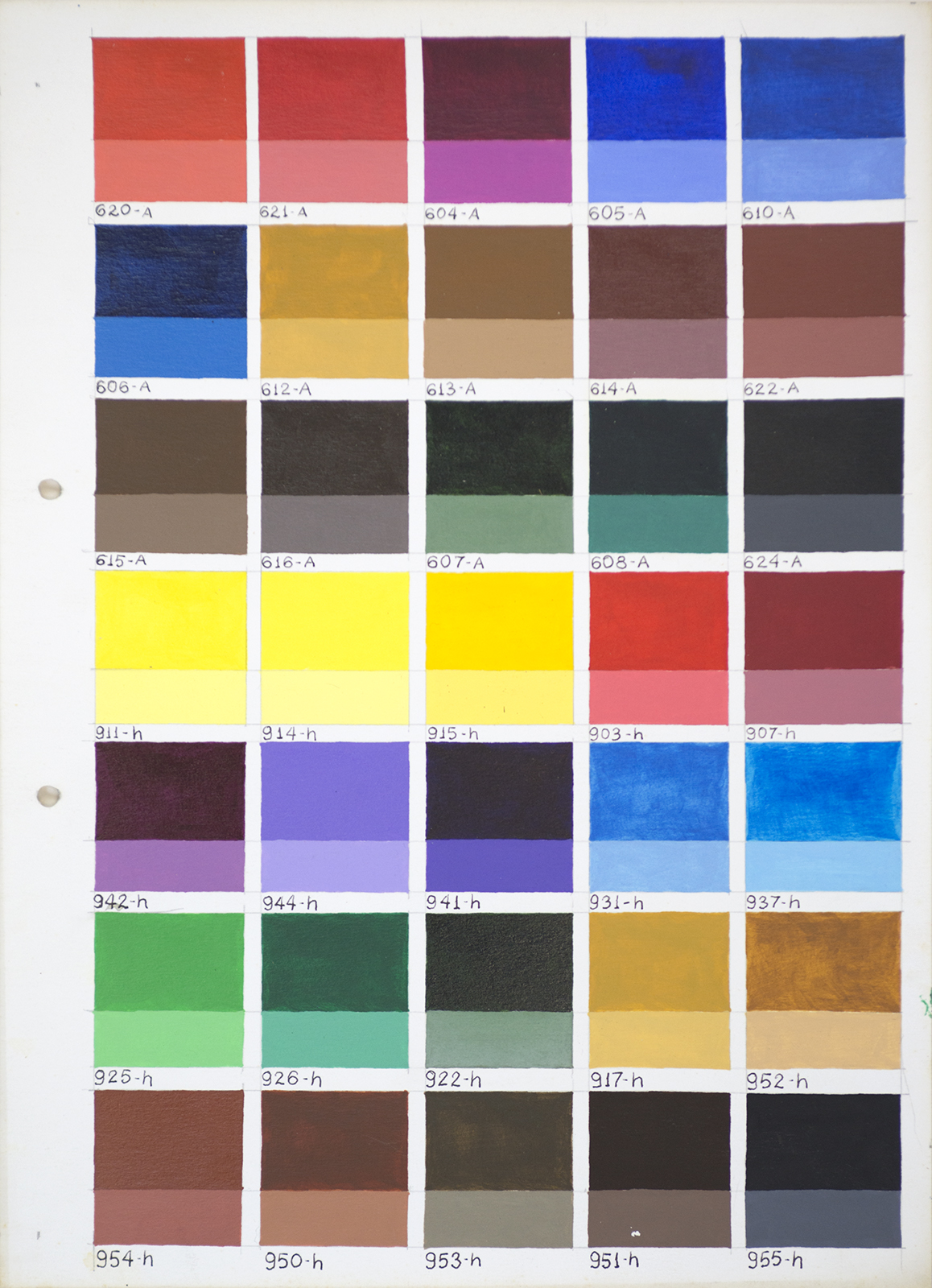 Tabela de cores