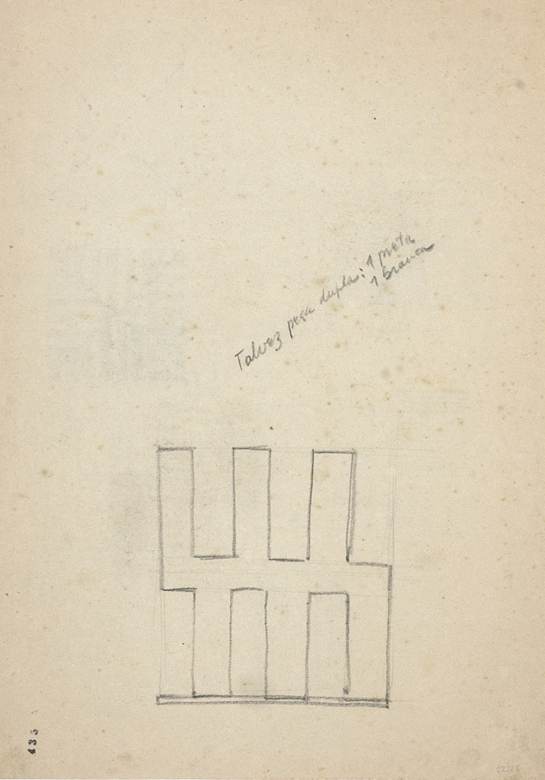 Sem título (verso de Estudo, L2), déc. 1950