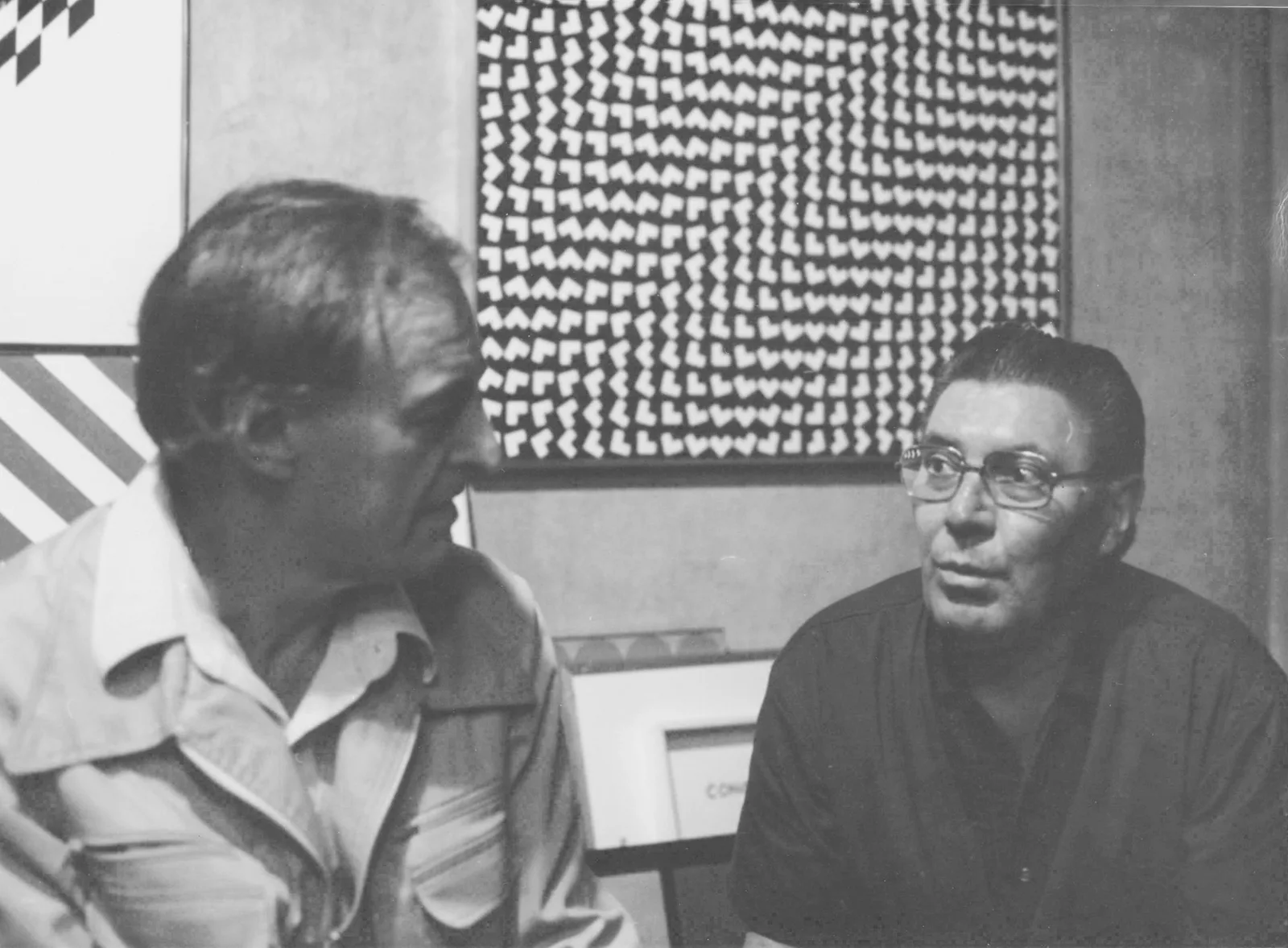 Sacilotto com Walter Zanini no Ateliê Galpão, c. 1980