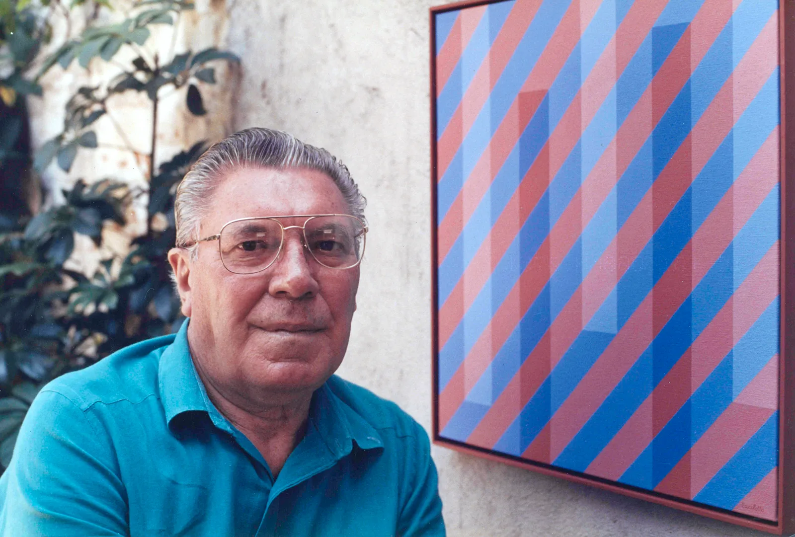 Sacilotto no quintal de sua casa, 1989