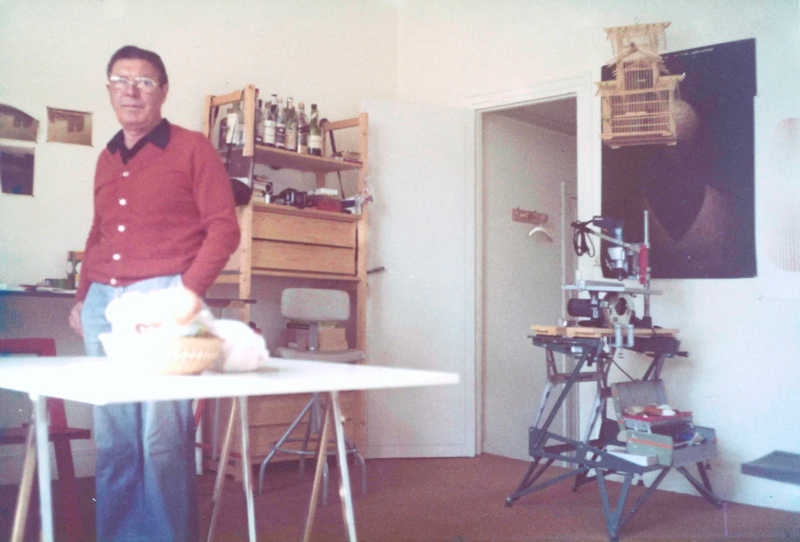 Sacilotto hospedado na casa de Kazmer Fejer, no ateliê do artista. Paris, 1978