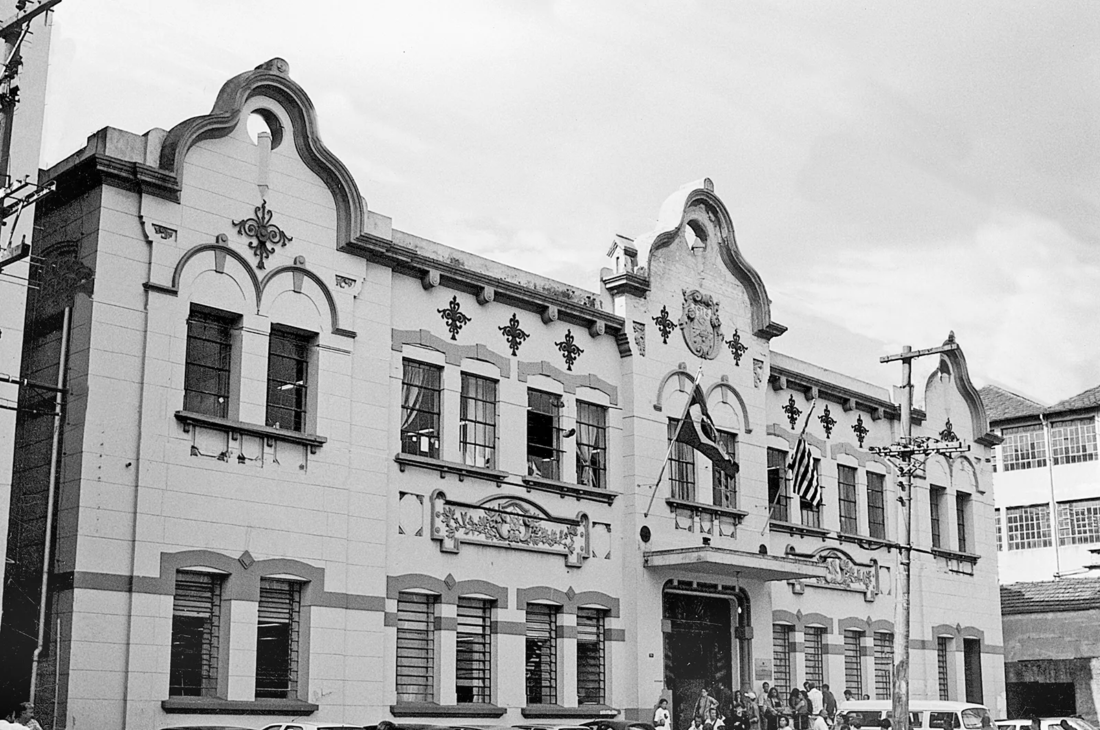 Fachada do Instituto Profissional Masculino, localizado na Rua Piratininga, no bairro do Brás, em São Paulo, 1940