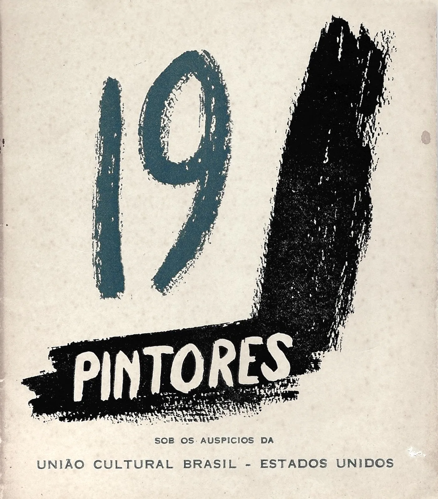 Capa do catálogo da exposição realizada pela União Cultural Brasil-Estados Unidos em 1947, na Galeria Prestes Maia, em São Paulo, SP